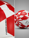 Positive Kick FEARLESS V.1 red football with positive self-talk messages